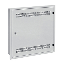 Rozvaděč SOHO LC-18 do zdi  s lištami 2U, 4U a 11U, 550x550 šedá RAL7035 s rámečkem k zazdění - Solarix - Nástěnné 19"